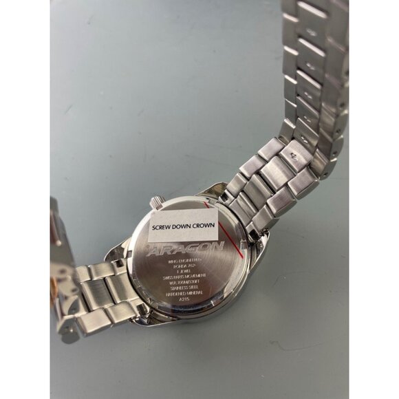 New Aragon Ladies Watch StarHalo Ronda 762 Silver Gold Tone Swarovski Crystals - Picture 4 of 9